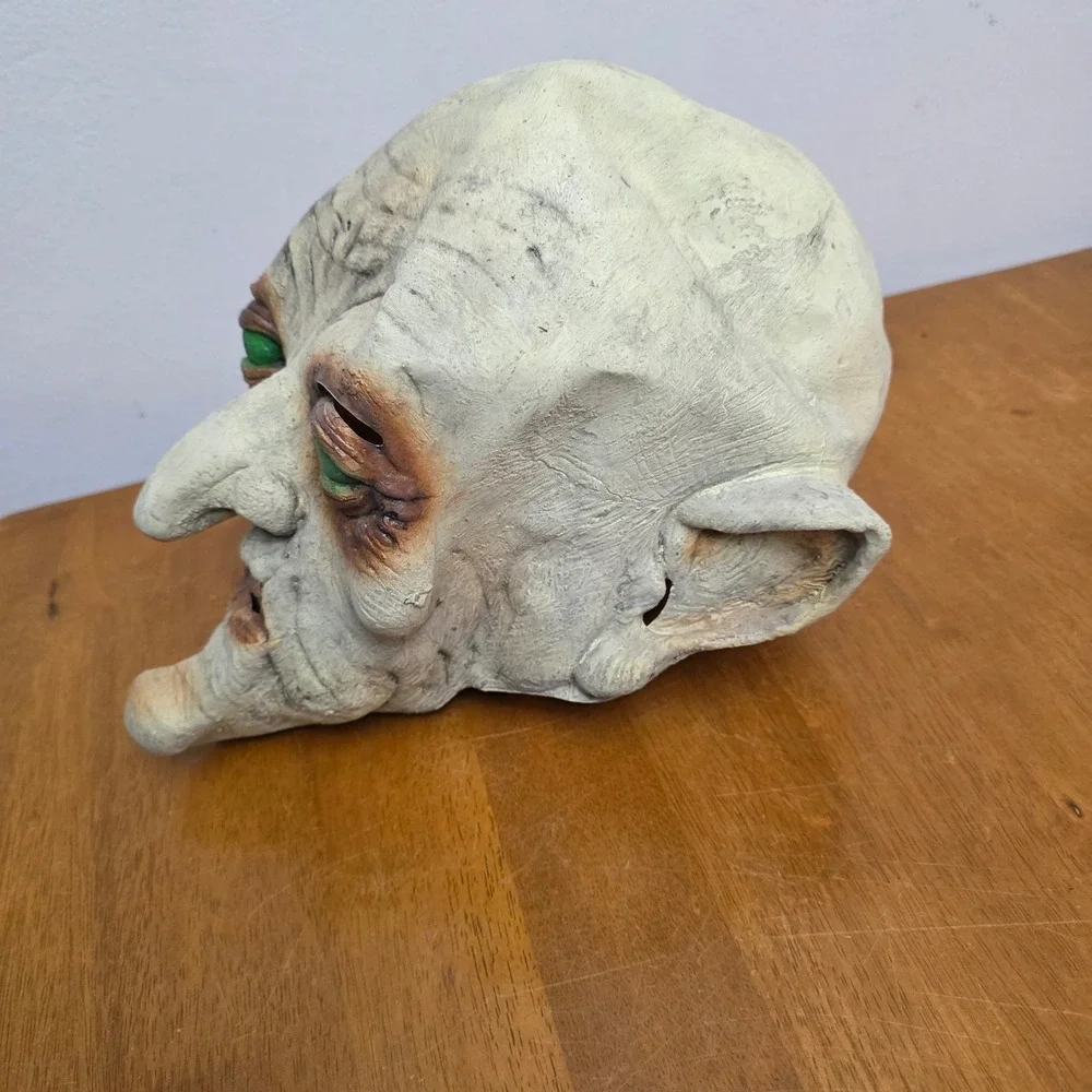 Vintage‎ 90s Creepy Old Man Halloween Mask Scary Goblin Witch Horror Prop Latex